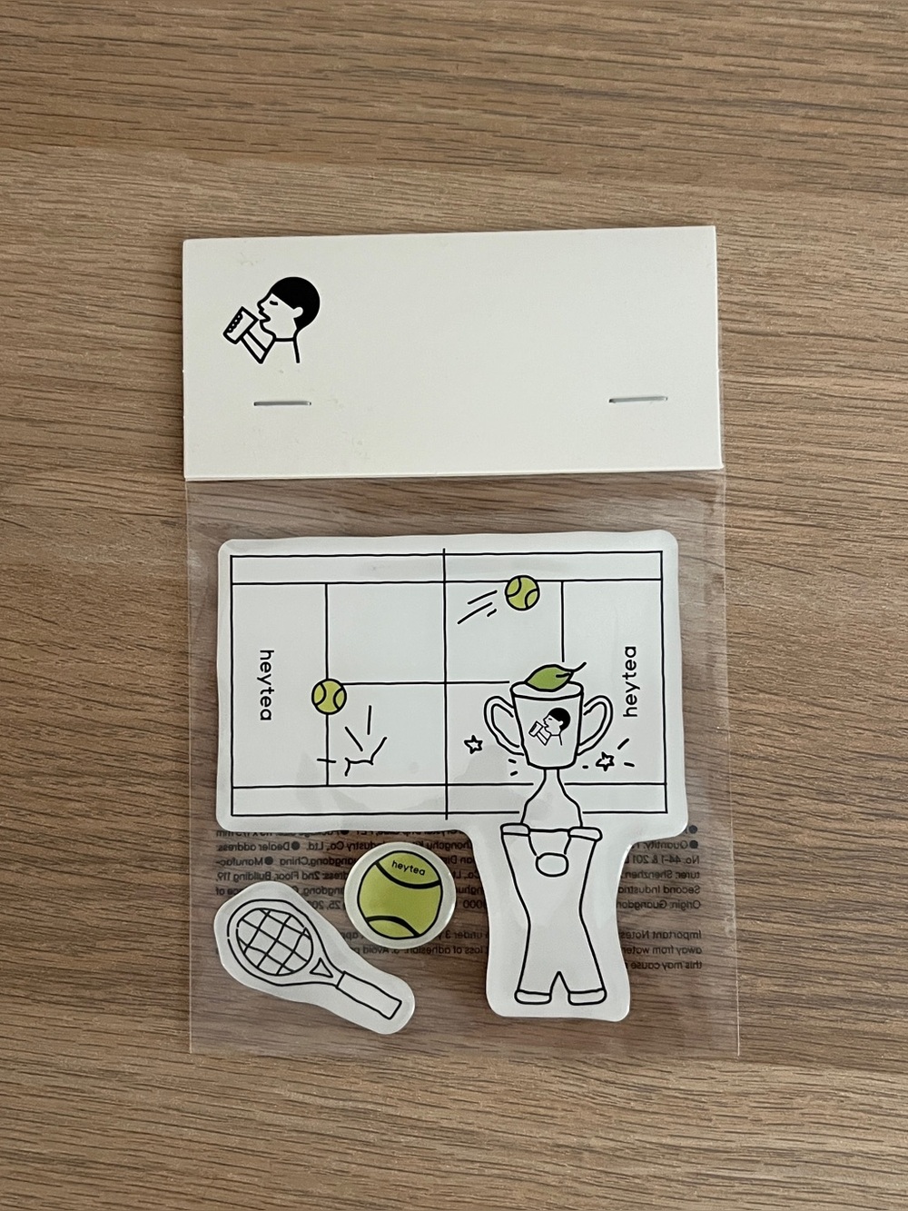 NWT Hey Tea Milk Tea Tennis Ball Sticker